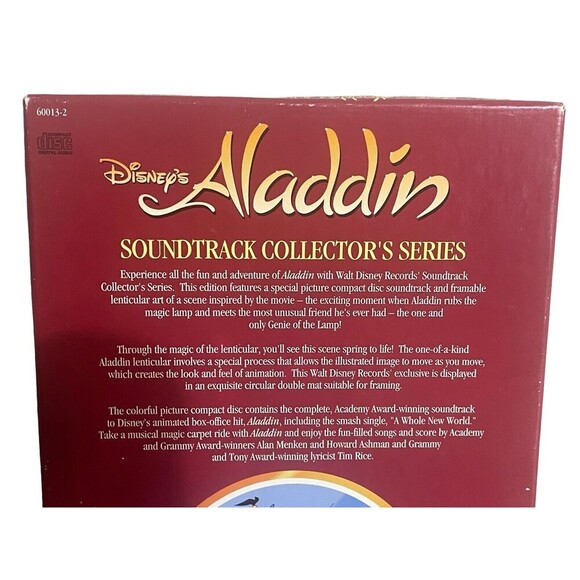 1992 Disney ALADDIN Soundtrack CD Collector's Series ~ Lenticular Art - Picture 7 of 15